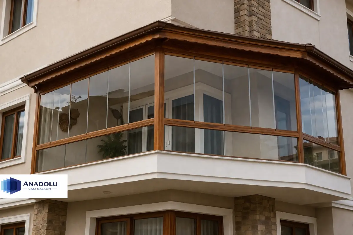 ahşap desen cam balkon sistemleri doğal görünümlü cam balkon modelleri