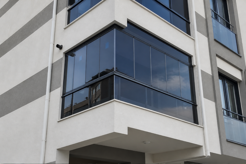 İstanbul antrasit cam balkon sistemi